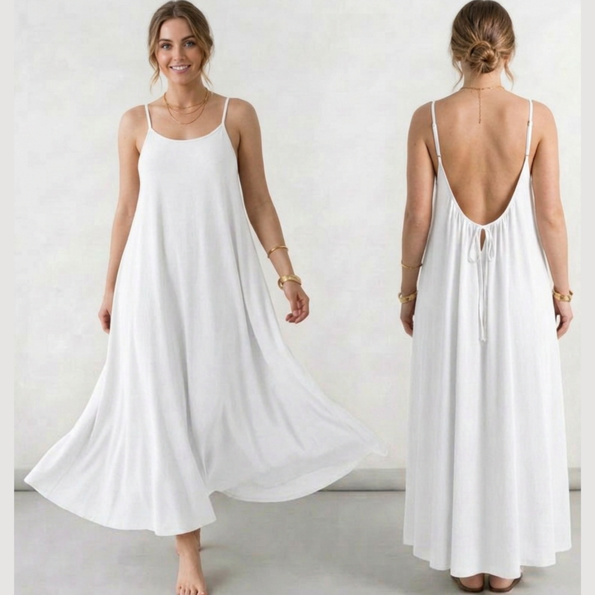 Backless Maxi Dress — Flatters Every Figure